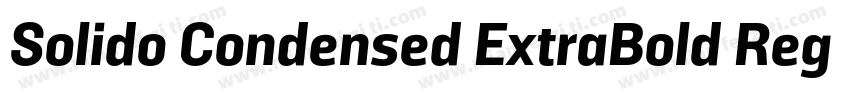 Solido Condensed ExtraBold Regular字体转换
